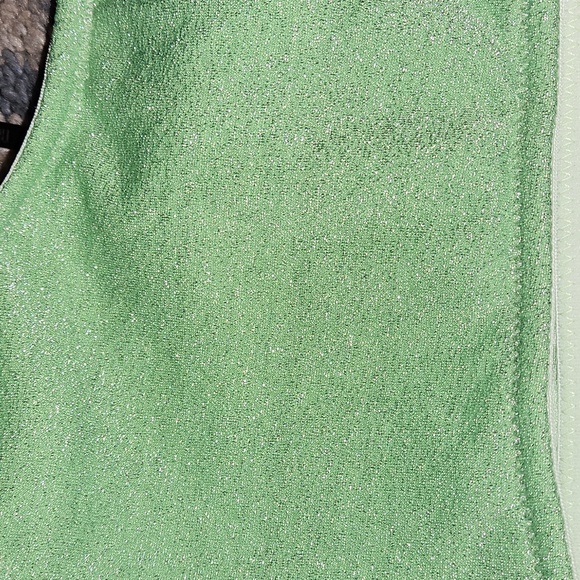 Green sparkle bathing suit top - Picture 3 of 4